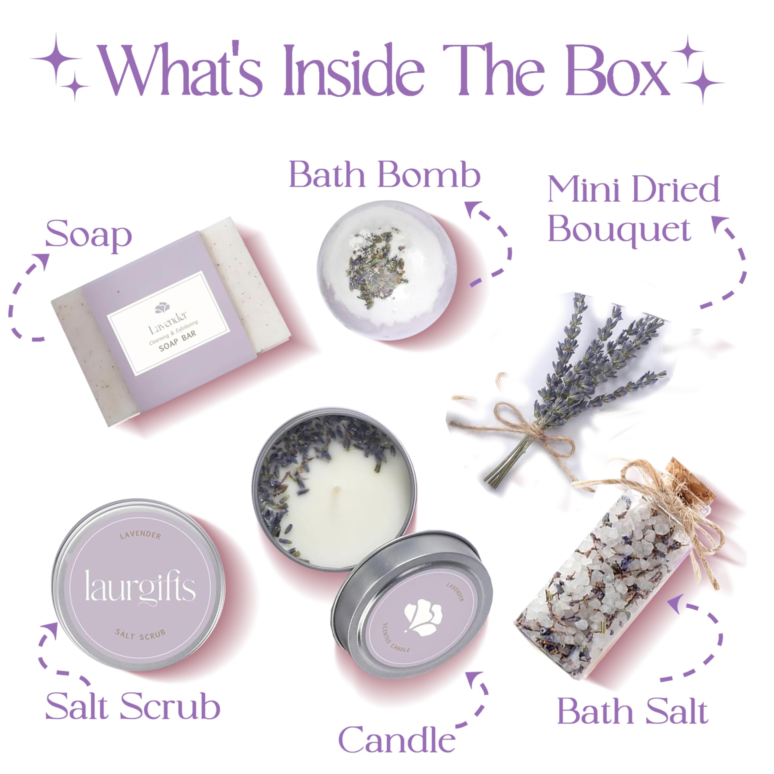 Mothers Day Spa Box for Women – Coffee Scented Candle Set with Bath Bomb & Salt Scrub, Handmade Birthday Present for Her