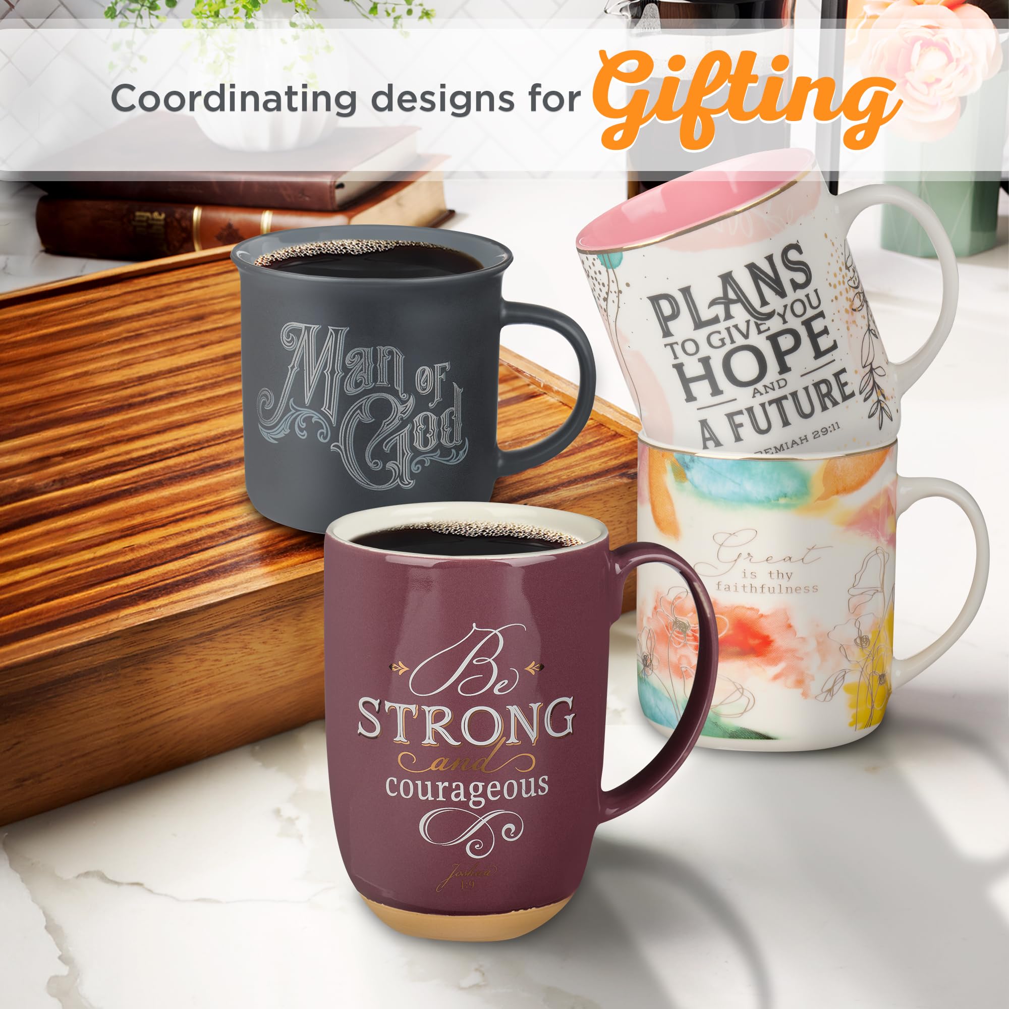 Christian Art Gifts Lavender Camp Style Ceramic Coffee Mug – 13 oz. Microwave & Dishwasher Safe Inspirational Scripture Coffee & Tea Mug for Women with Bible Verse: Let Your Light Shine – Matthew 5:16