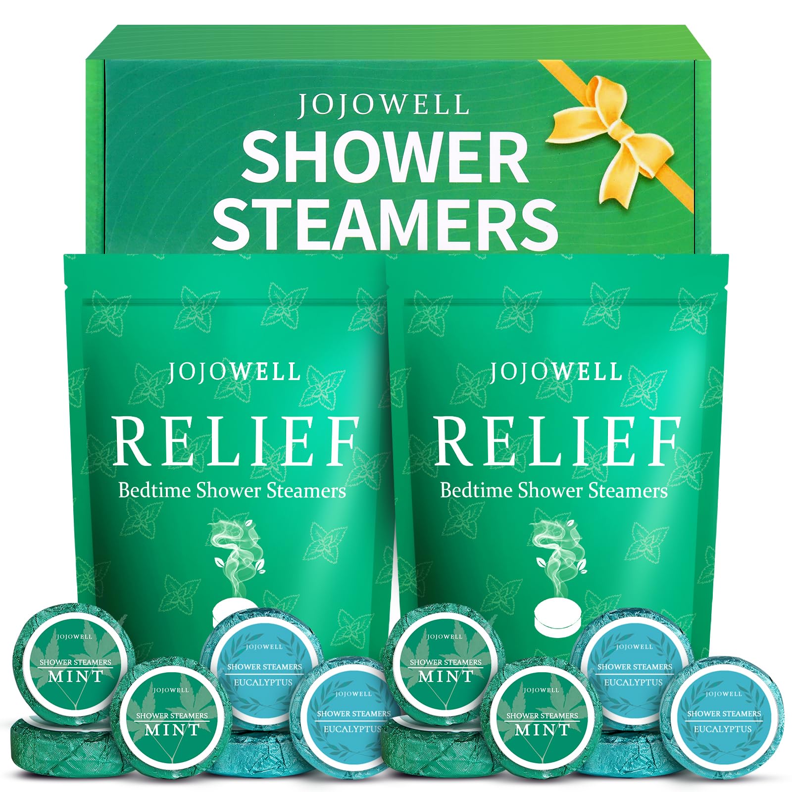 JoJowell Shower Steamers Aromatherapy - 18 Pack Birthday Gifts for Women Men, Mothers Day Gifts for Mom Wife Grandma from Daughter Son, Self Care with Natural Essential Oils Relaxation Home SPA
