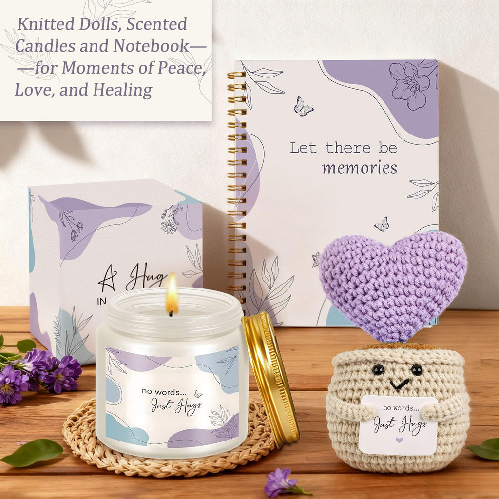 Elegant Birthday Gifts for Women, Black Bow Unique Birthday Relaxing Gifts Box with Scented Candles, Greeting Card & Home-Spa Relaxation, Birthdays Presents for Her, Best Friend, Sister, Wife
