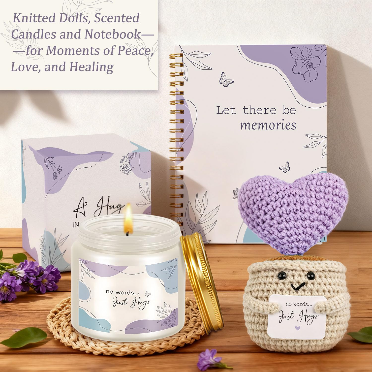 Elegant Birthday Gifts for Women, Black Bow Unique Birthday Relaxing Gifts Box with Scented Candles, Greeting Card & Home-Spa Relaxation, Birthdays Presents for Her, Best Friend, Sister, Wife