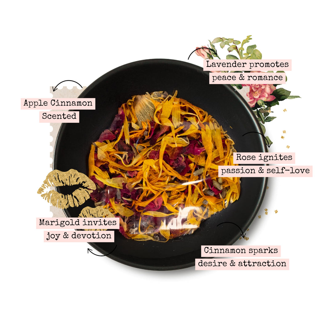 CIRCE Loose Herb Incense Love Spell Aromatic Blend - for Ritual Practices, Amulet Bags, Candle Magic or Loose Incense -Attract New Love or Enhance Existing Flame - Rose Petals & Lavender - 1oz