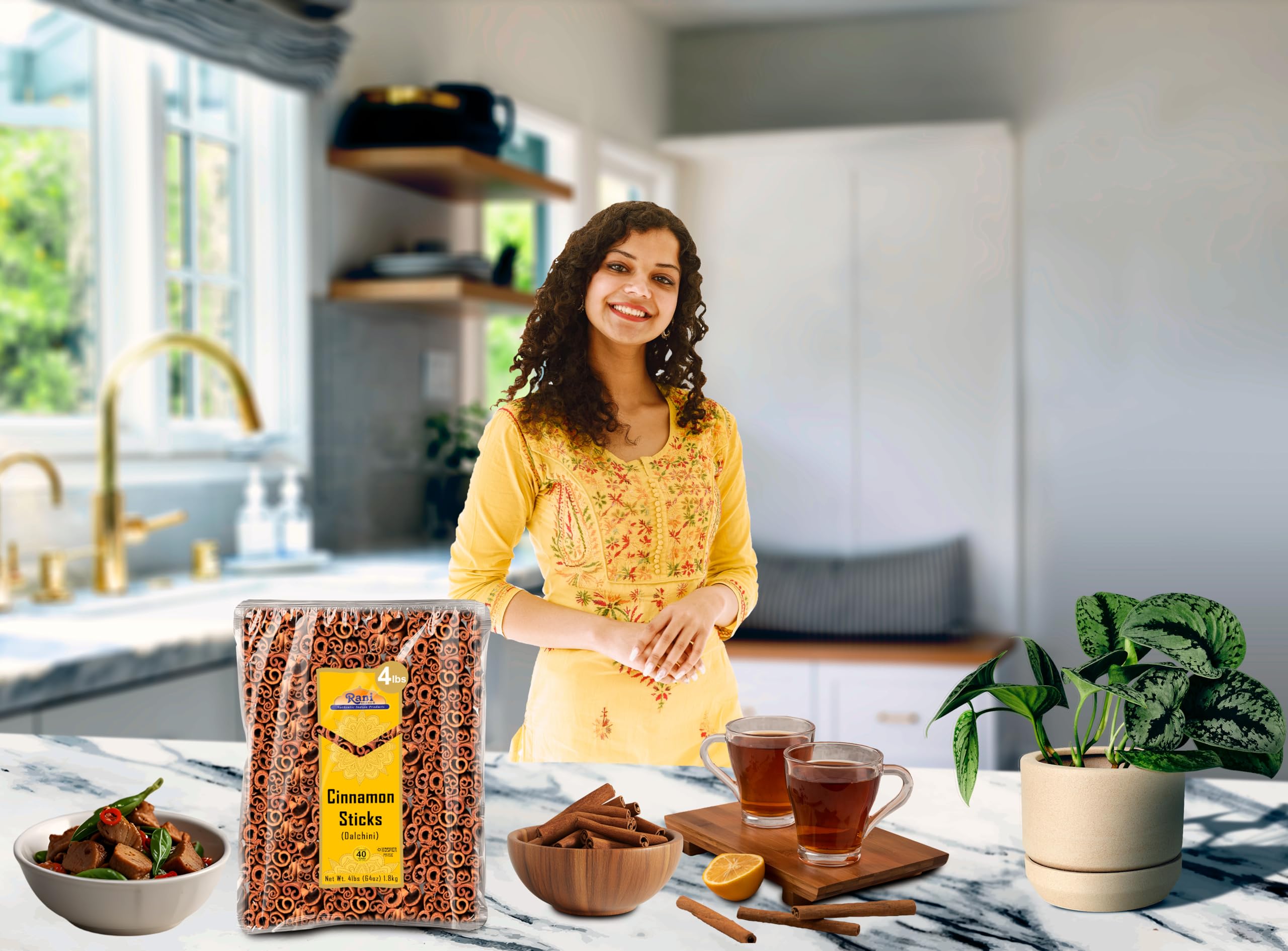 Rani Cinnamon Sticks 7oz (200g) - 36-44 Sticks - Strong Aroma, Perfect for Baking, Cooking & Beverages | 3+ Inches Length - Cassia Saigon Cinnamon from Vietnam | Kosher