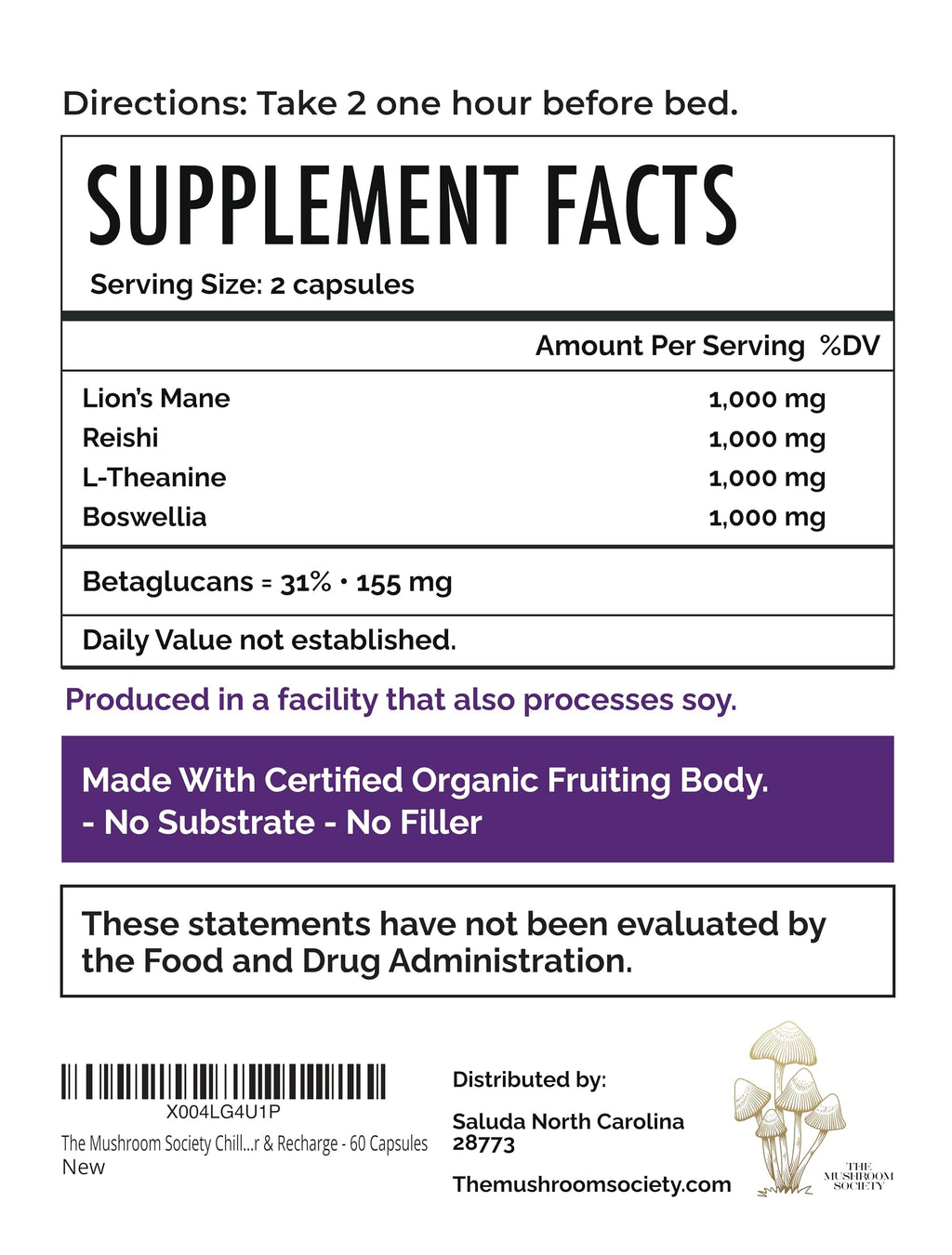 Morning Rush - Lion’s Mane, Ashwagandha, Turmeric & B12 Extract Blend Supplement - Focus & Energy Support - 60 Vegan Capsules