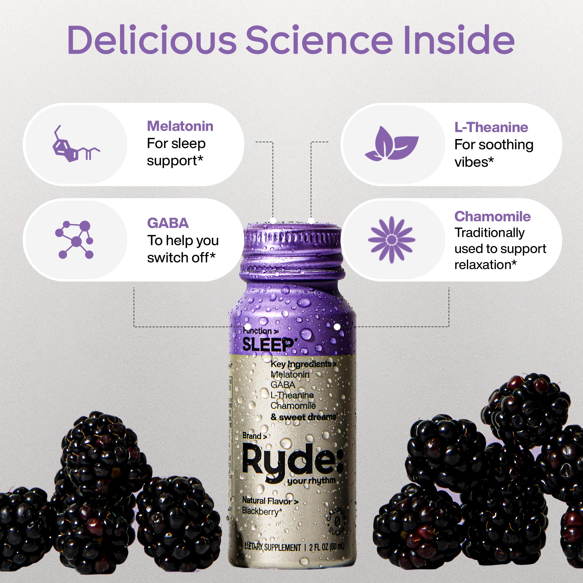 Ryde: Energize Shot | Tropical Flavor | Green Tea Caffeine, Taurine, Ginseng Extract & B Vitamins | 0 Calories, 0 Sugar | 2 FL OZ Shots | Boosts energy* (8 Pack)