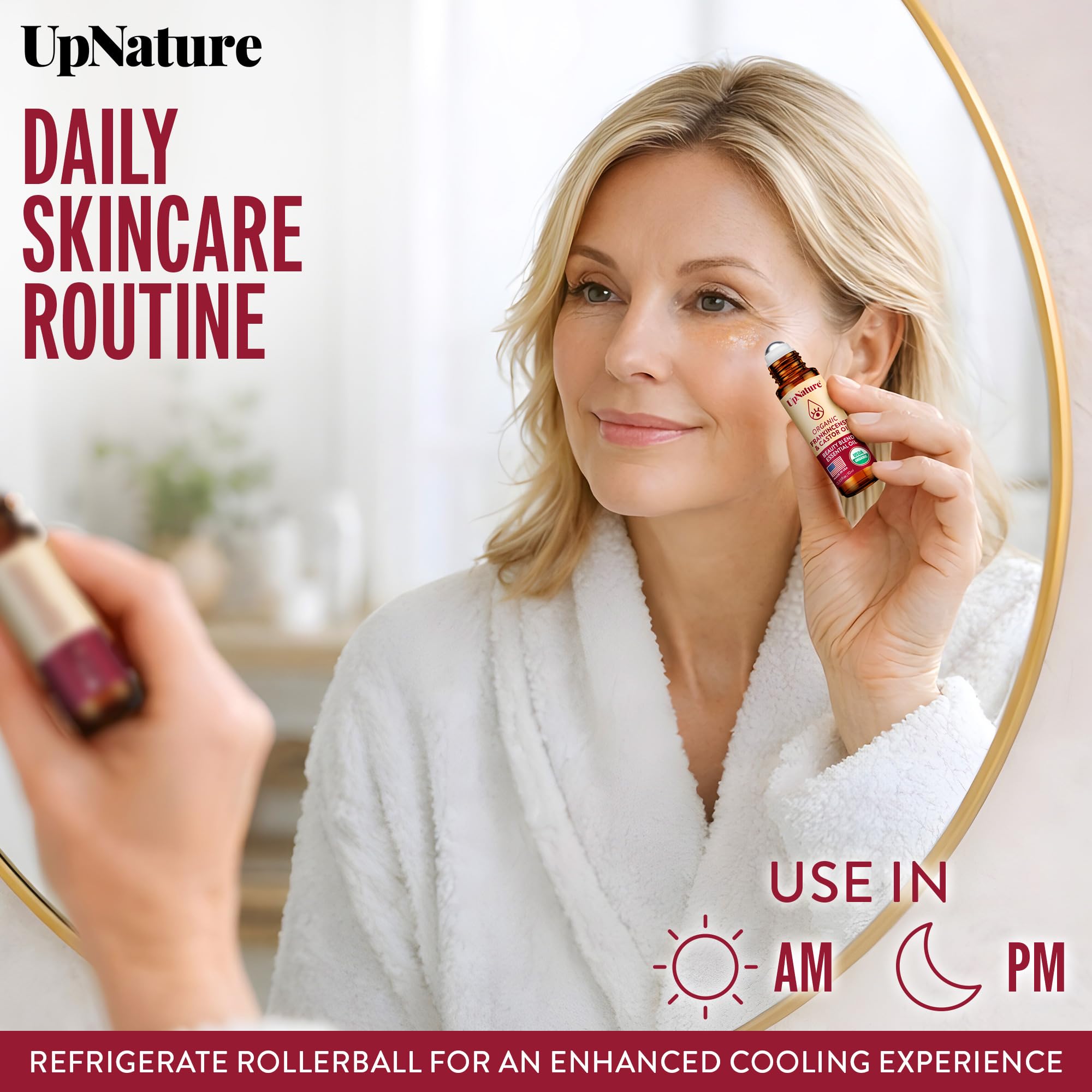 UpNature Calm Essential Oil Roll On - Self Care Gifts for Mom Women Her - 100% Natural Aromatherapy Blend for Relaxation Relief