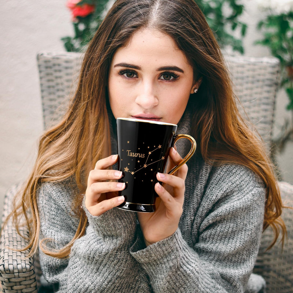Maustic Aries Gifts for Women Men, March April Birthday Gifts, Zodiac Sign Gift, Astrology Horoscope Constellation Gift for Best Friend, Astrology Lover, Aries Coffee Mug, 12 Oz