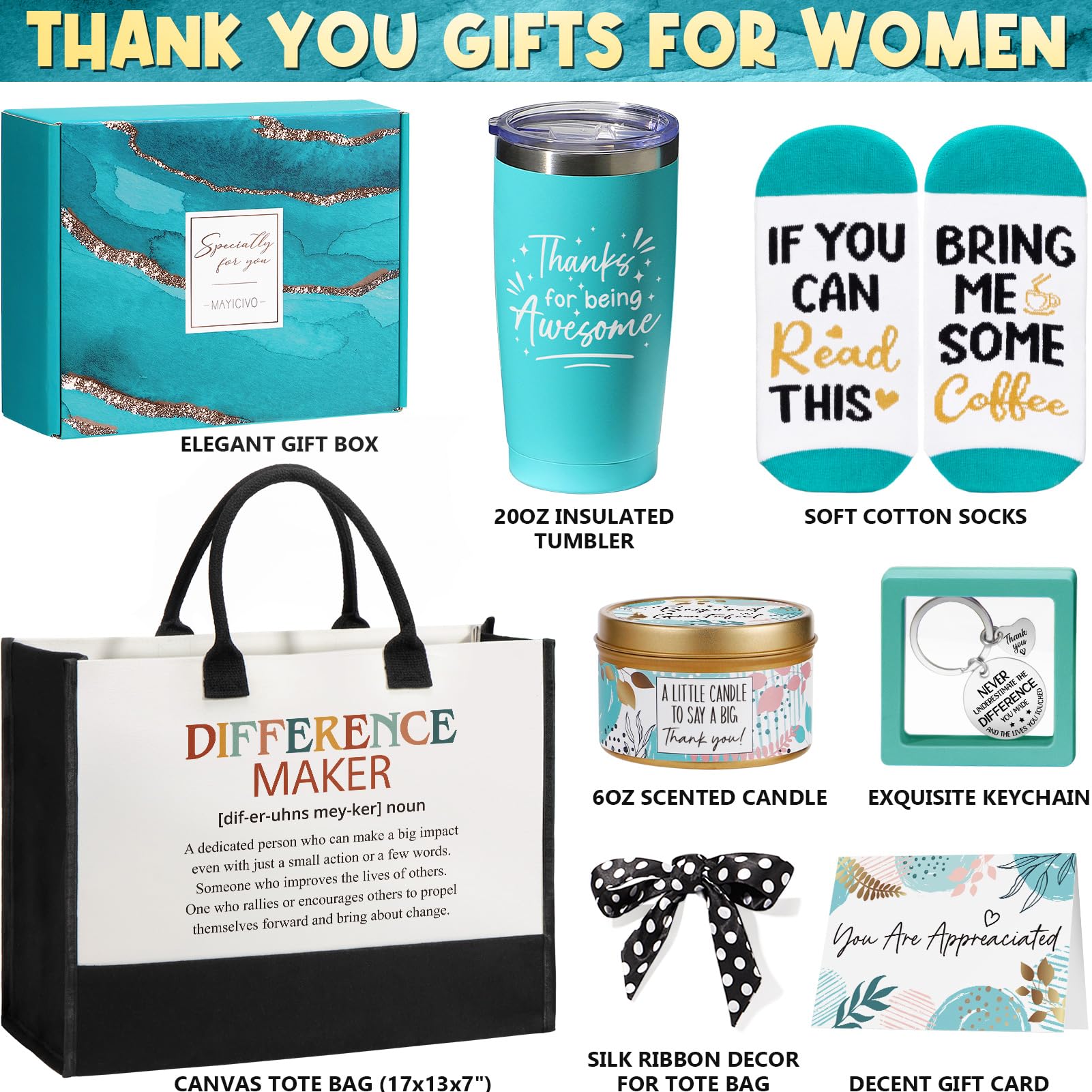 Christian Gifts for Christian Women Faith, Inspirational Religious Gifts for Catholic Women Spiritual Bible Gift Mothers Day Easter Birthday Gift for Womens Mom Sister Friend Wife Coworker w/ Tote Bag
