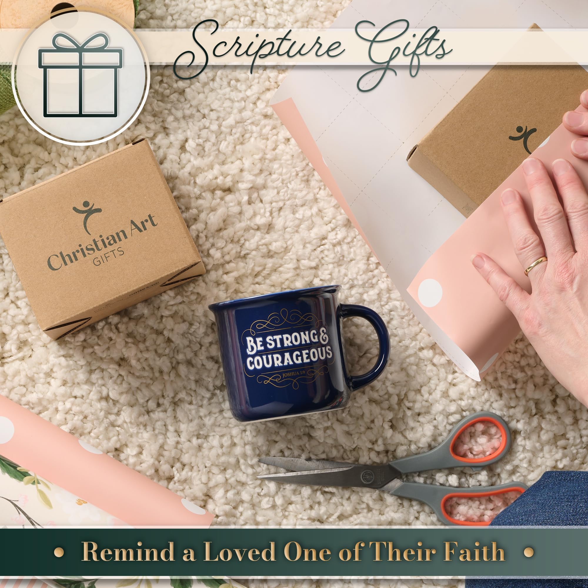 Christian Art Gifts Lavender Camp Style Ceramic Coffee Mug – 13 oz. Microwave & Dishwasher Safe Inspirational Scripture Coffee & Tea Mug for Women with Bible Verse: Let Your Light Shine – Matthew 5:16