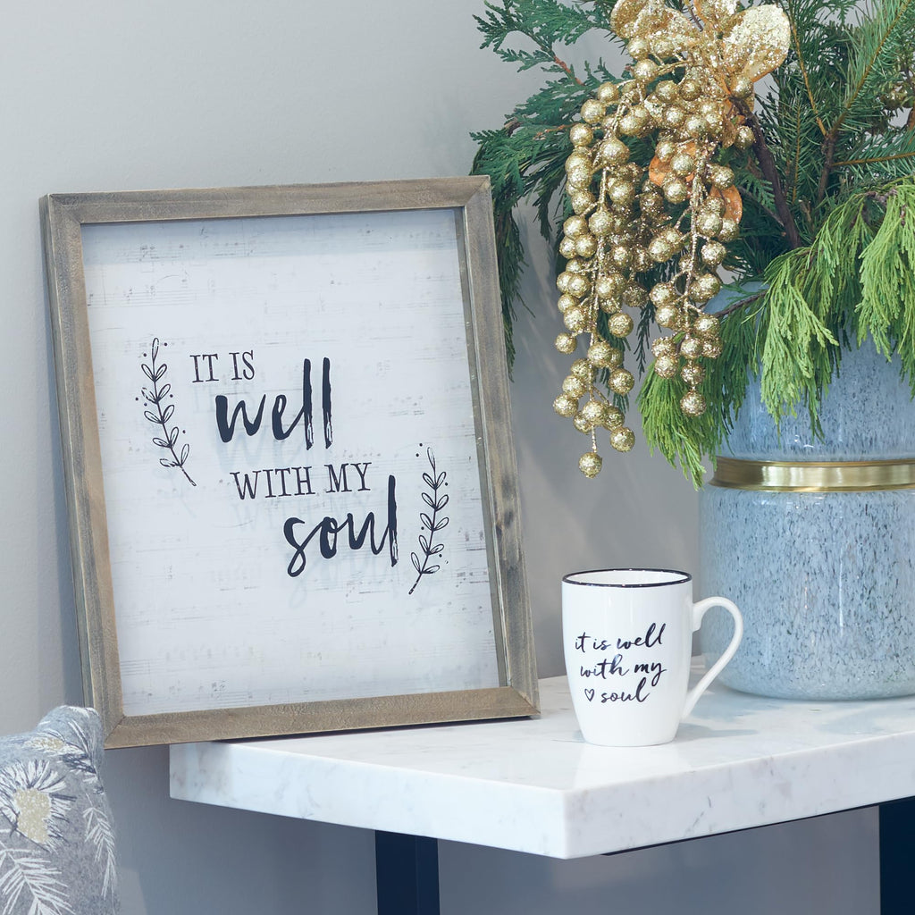Christian Art Gifts Inspirational Ceramic Coffee & Tea Scripture Mug for Women: All Things are Possible Encouraging Bible Verse, Cute Microwave & Dishwasher Safe Drinkware, White & Pink Floral, 12 oz.