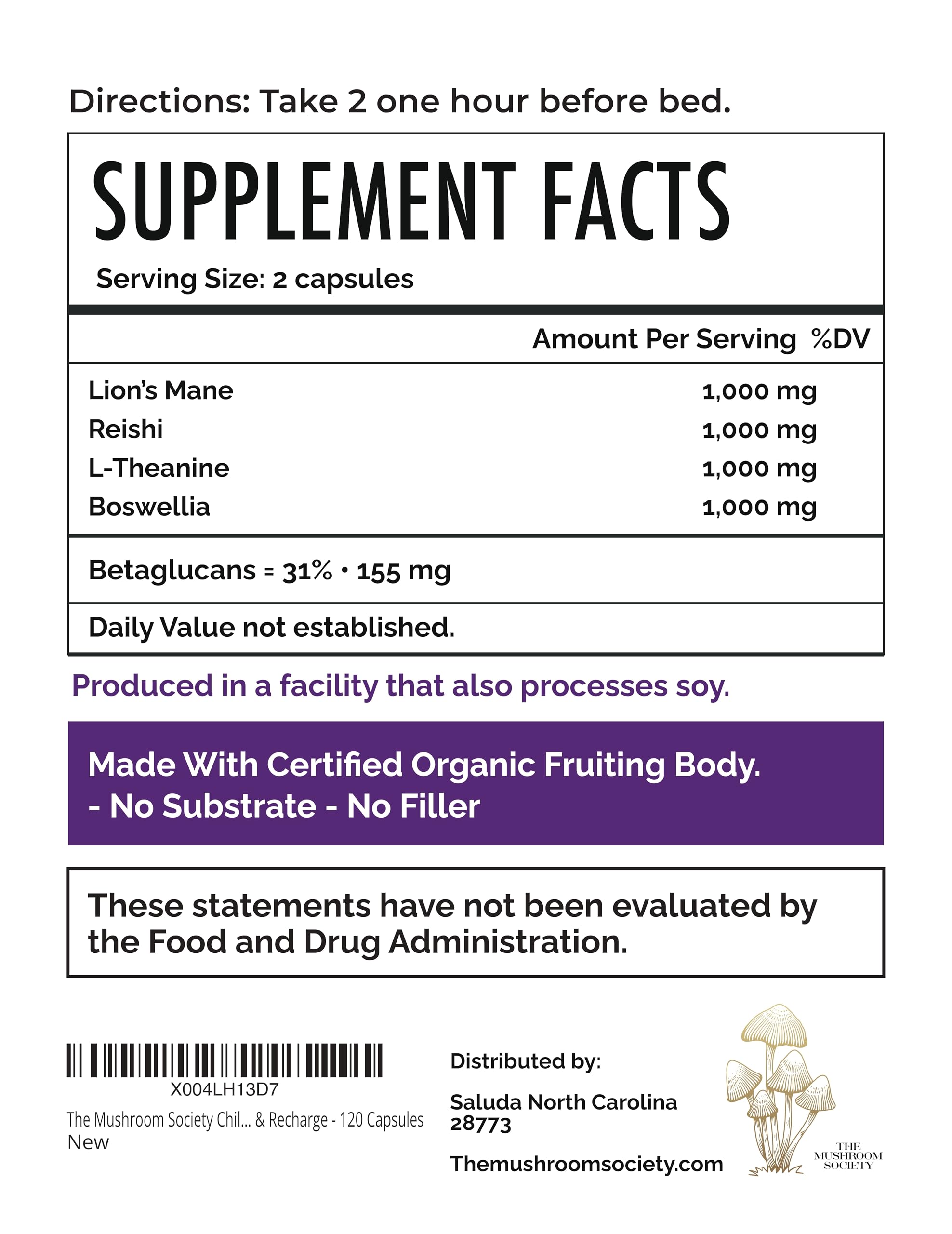 Morning Rush - Lion’s Mane, Ashwagandha, Turmeric & B12 Extract Blend Supplement - Focus & Energy Support - 60 Vegan Capsules