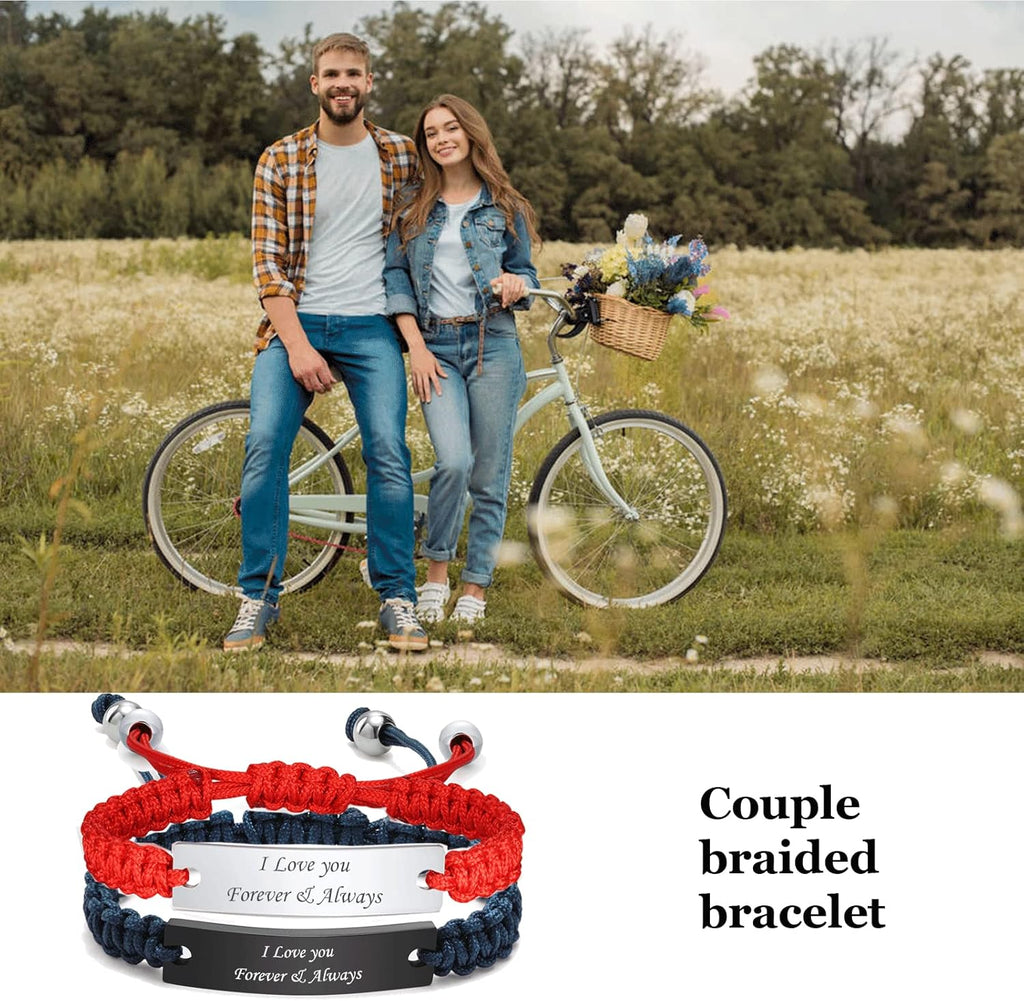VNOX 2 PCS Floral Bracelets for Men Women -Womens Mens Stainless Steel Gold Cuban Chain Link Bracelet Lucky Charm Four Clover Flower Bracelets Trendy Jewelry Gifts