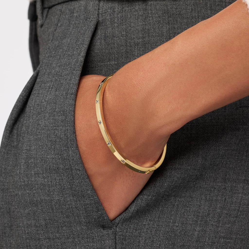 Ana Luisa Bracelets for Women - 14K Gold Plated & Silver Rhodium Bangle and Cuff Bracelets - Sleek Designs Perfect for Layering - Hypoallergenic, Water-Resistant, Tarnish-Free Bracelet for Daily Wear