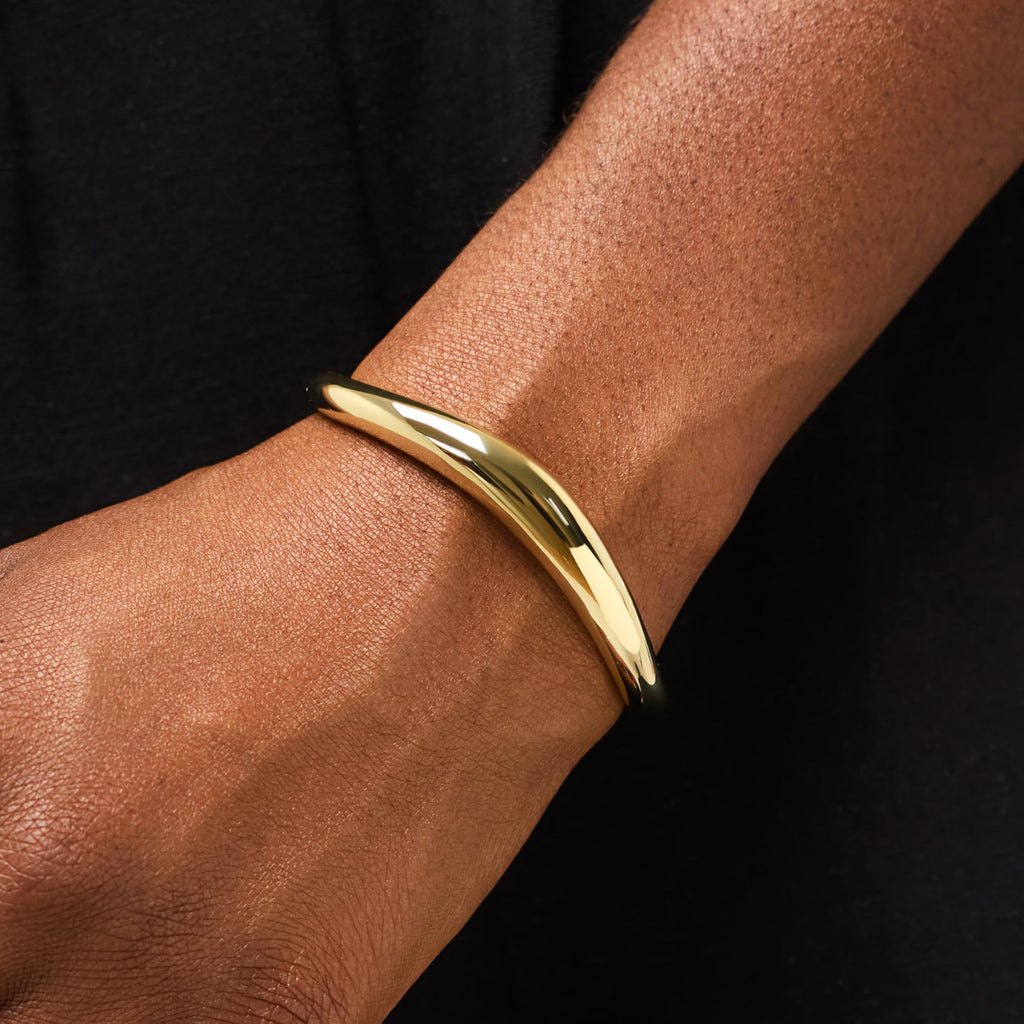 Ana Luisa Bracelets for Women - 14K Gold Plated & Silver Rhodium Bangle and Cuff Bracelets - Sleek Designs Perfect for Layering - Hypoallergenic, Water-Resistant, Tarnish-Free Bracelet for Daily Wear