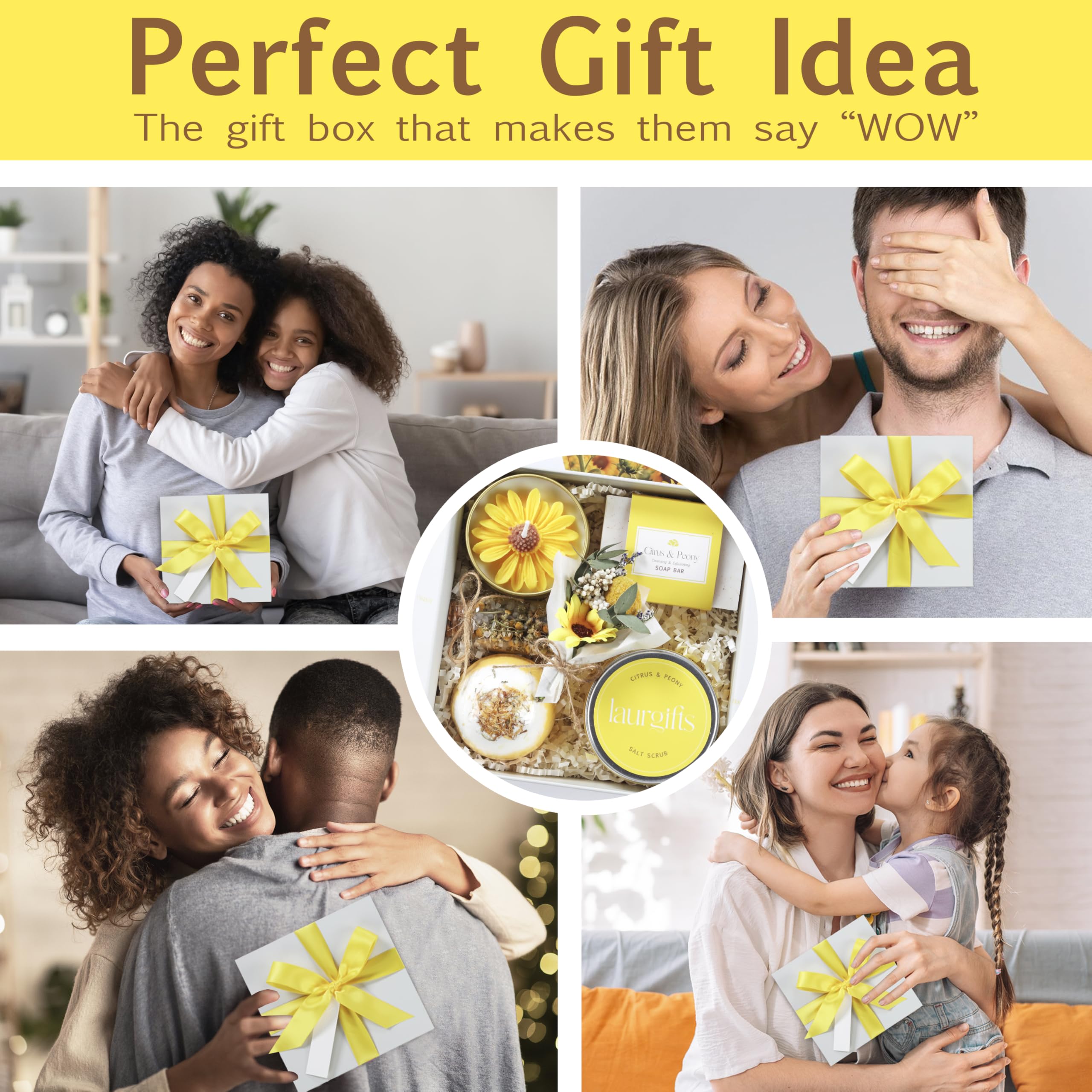 Mothers Day Spa Box for Women – Coffee Scented Candle Set with Bath Bomb & Salt Scrub, Handmade Birthday Present for Her