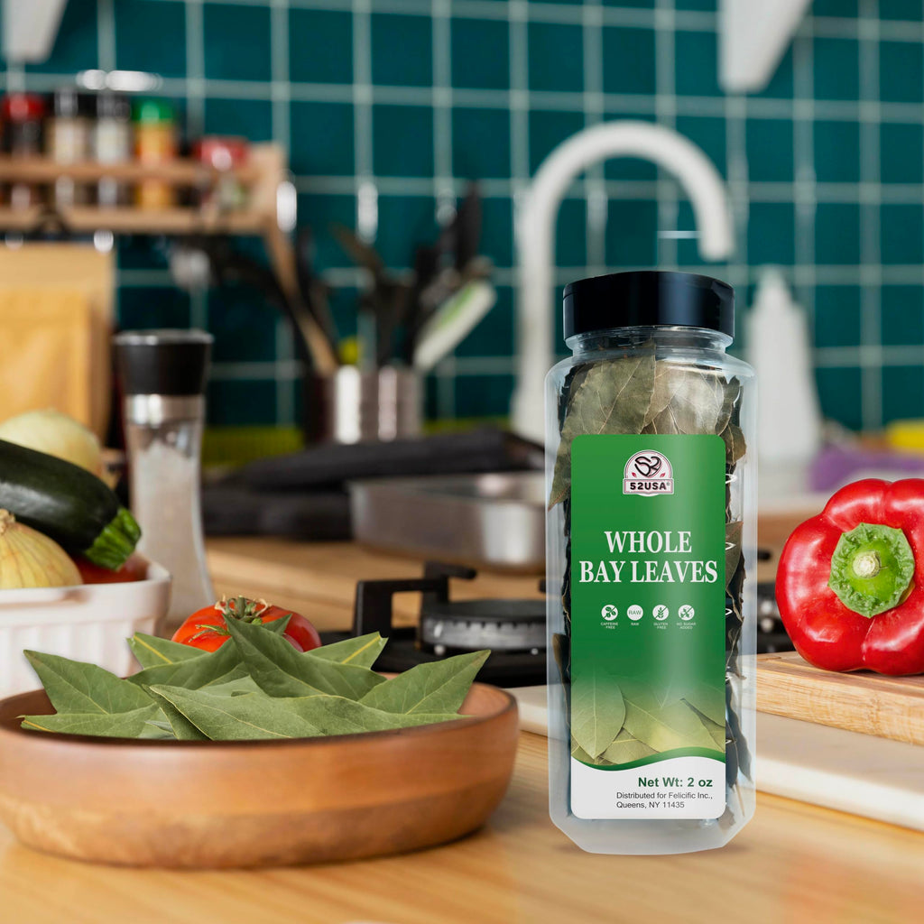 52USA Bay Leaves Whole, 2 oz, Dried Bay Leaves, All Natural, Gluten Free, Caffeine Free, No Sugar, Laurel Herbs for Cooking
