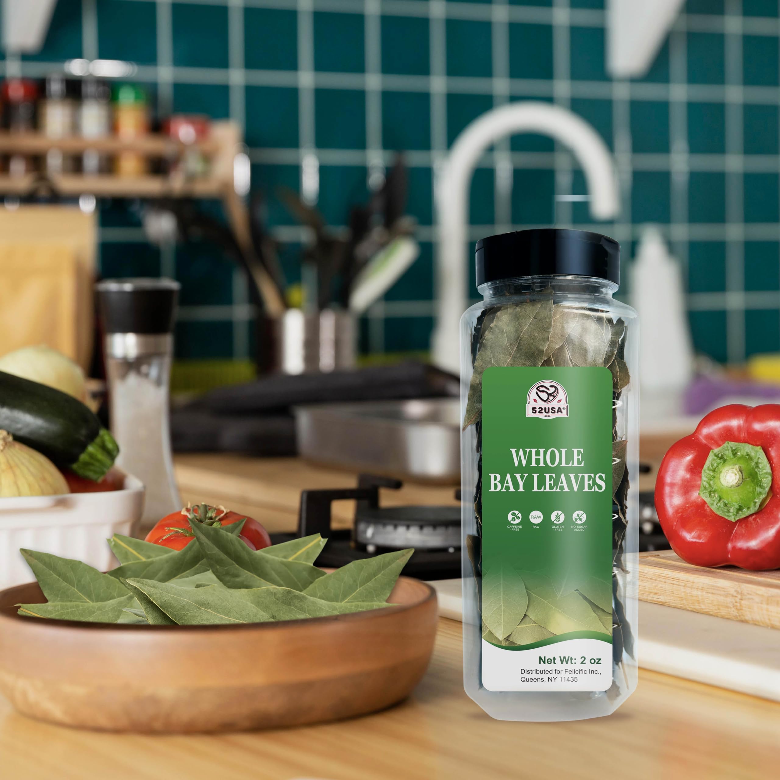 52USA Bay Leaves Whole, 2 oz, Dried Bay Leaves, All Natural, Gluten Free, Caffeine Free, No Sugar, Laurel Herbs for Cooking