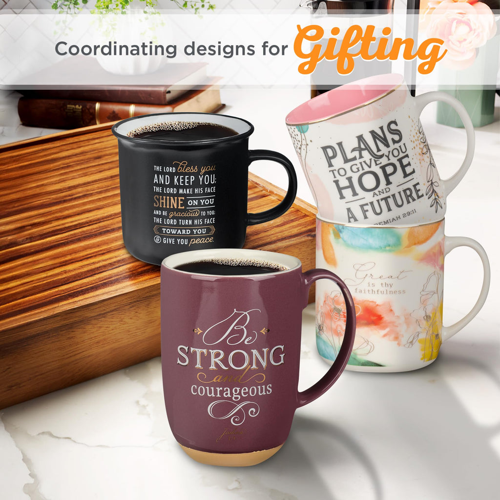 Christian Art Gifts Lavender Camp Style Ceramic Coffee Mug – 13 oz. Microwave & Dishwasher Safe Inspirational Scripture Coffee & Tea Mug for Women with Bible Verse: Let Your Light Shine – Matthew 5:16