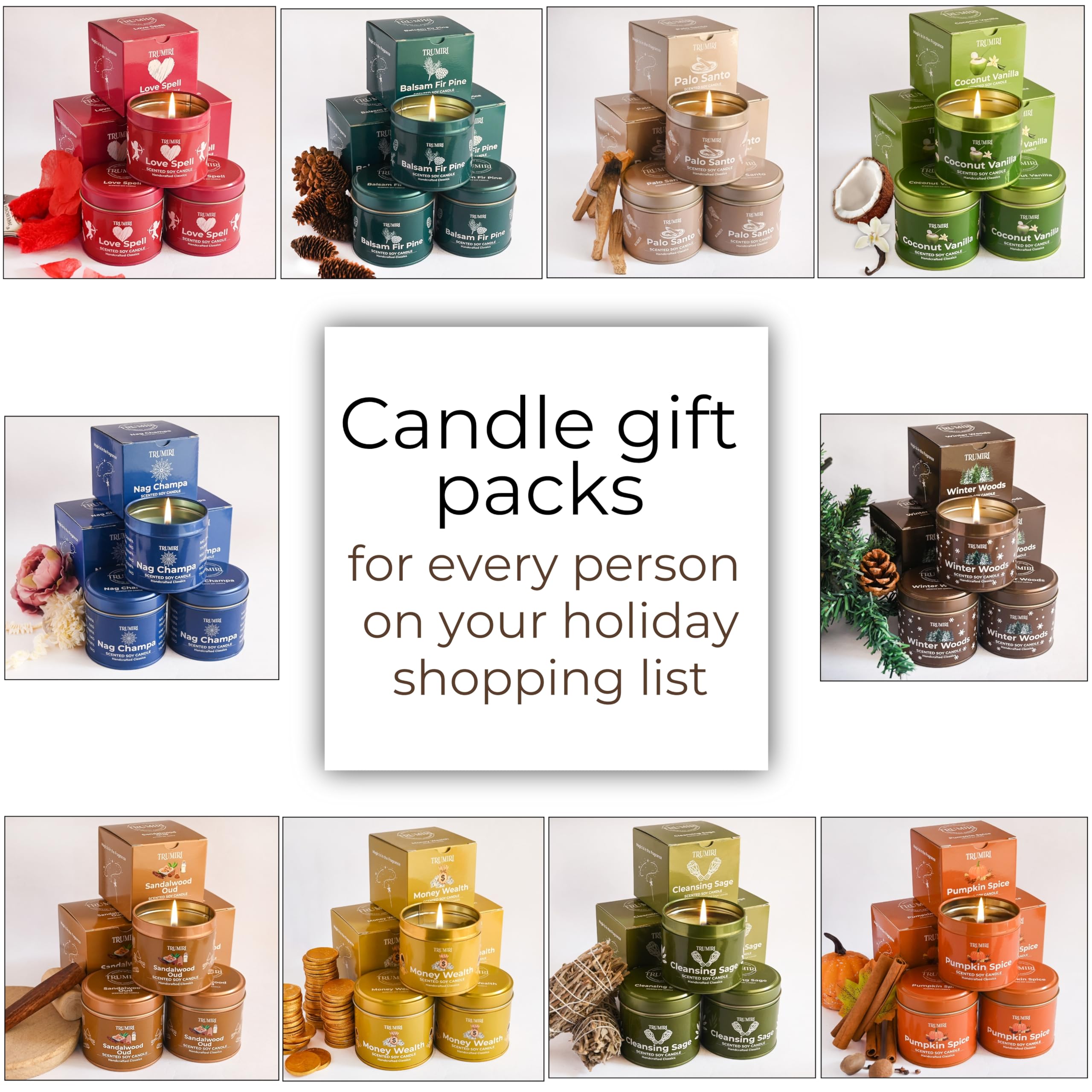 Sage Candle for Cleansing House Negative Energy Smudge Kit - 5oz Soy Wax Natural Clean Organic Non Toxic - Aromatherapy Spiritual Meditation Gifts - Long Lasting Highly Scented Candel with Crystals
