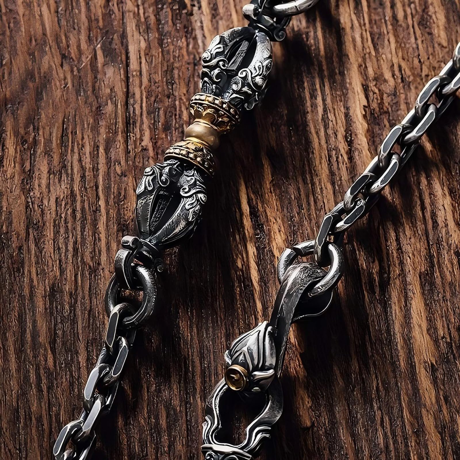 Italian Sterling Silver S925 Retro Chain Necklace for Men, Vintage Style Jewelry Gift