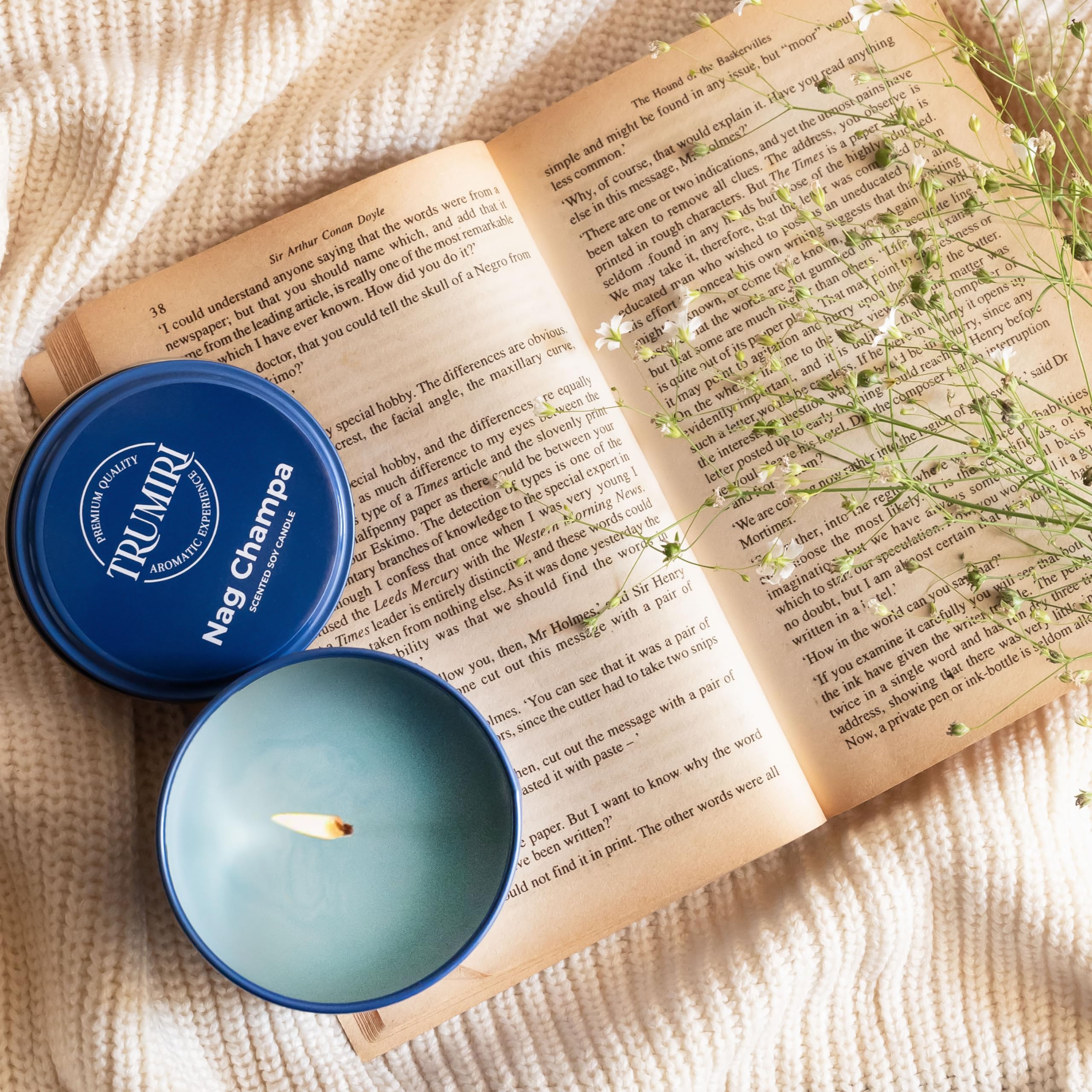 Sage Candle for Cleansing House Negative Energy Smudge Kit - 5oz Soy Wax Natural Clean Organic Non Toxic - Aromatherapy Spiritual Meditation Gifts - Long Lasting Highly Scented Candel with Crystals