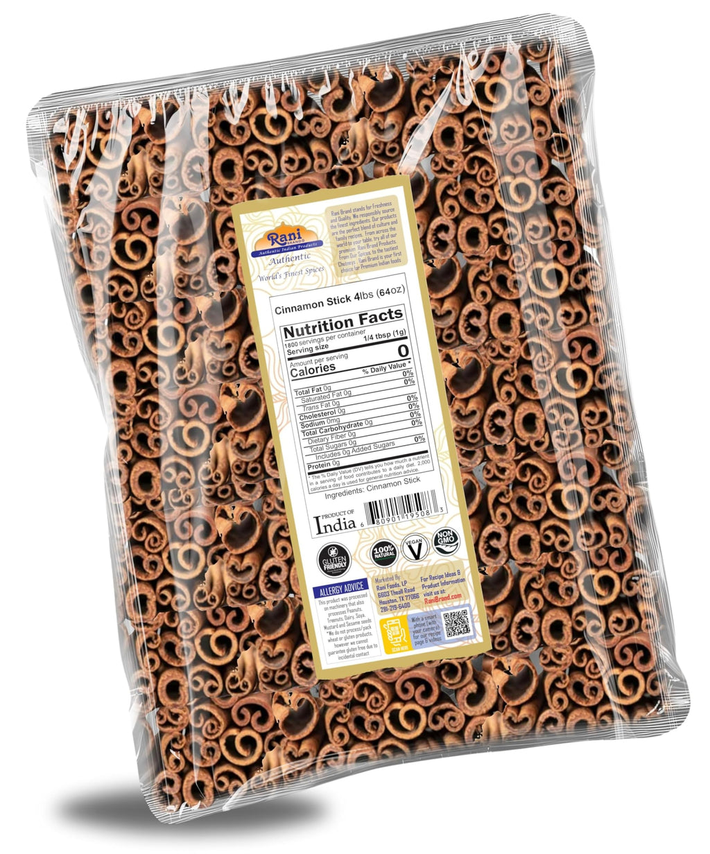 Rani Cinnamon Sticks 7oz (200g) - 36-44 Sticks - Strong Aroma, Perfect for Baking, Cooking & Beverages | 3+ Inches Length - Cassia Saigon Cinnamon from Vietnam | Kosher