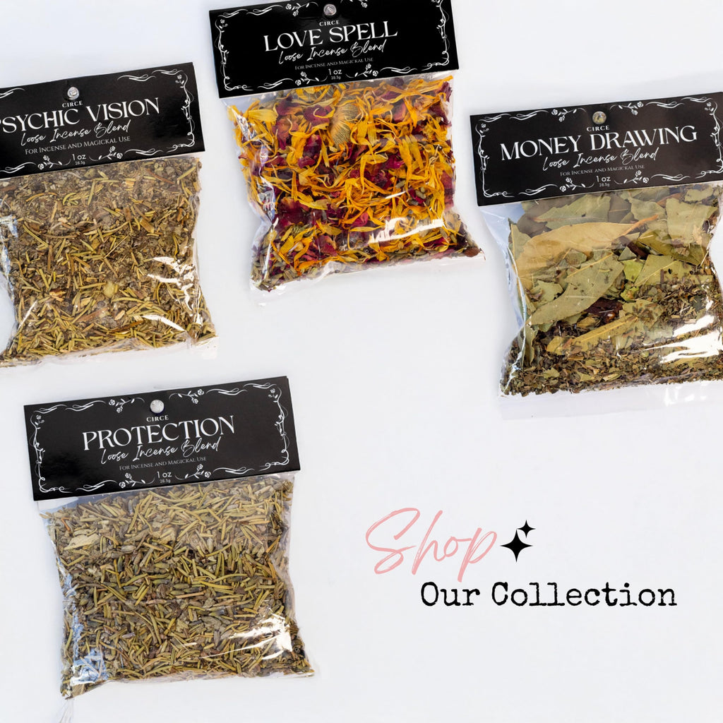 CIRCE Loose Herb Incense Love Spell Aromatic Blend - for Ritual Practices, Amulet Bags, Candle Magic or Loose Incense -Attract New Love or Enhance Existing Flame - Rose Petals & Lavender - 1oz