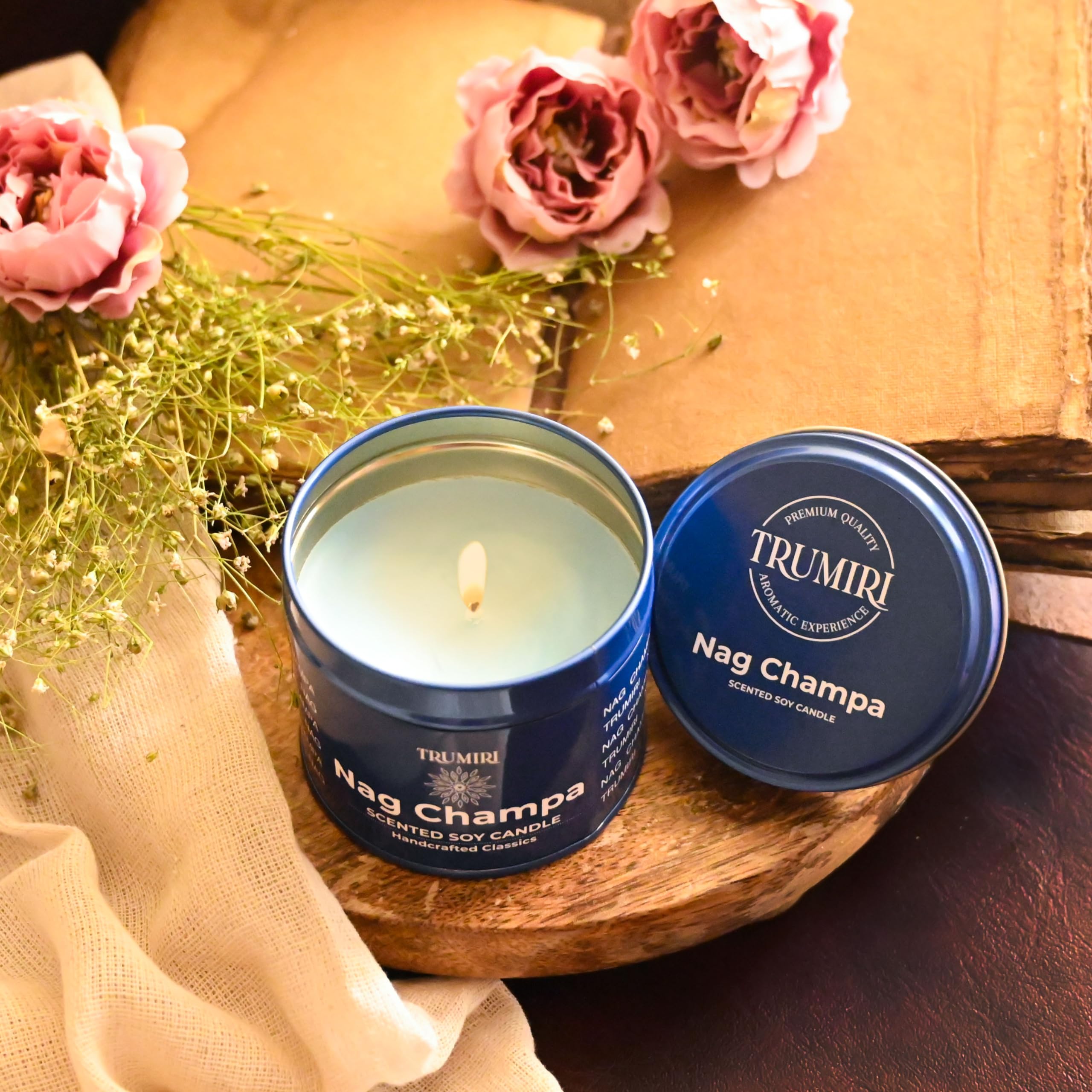 Sage Candle for Cleansing House Negative Energy Smudge Kit - 5oz Soy Wax Natural Clean Organic Non Toxic - Aromatherapy Spiritual Meditation Gifts - Long Lasting Highly Scented Candel with Crystals
