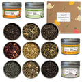 Heavenly Tea Leaves Organic 9 Flavor Variety Pack, Loose Leaf Tea Sampler Gift Set (Approx. 90 Cups) | Assorted Green Black White Herbal Teas, Premium Whole Leaf Collection, Gourmet Box for Tea Lovers | Sampler, Great Iced or Hot, High to No Caffeine