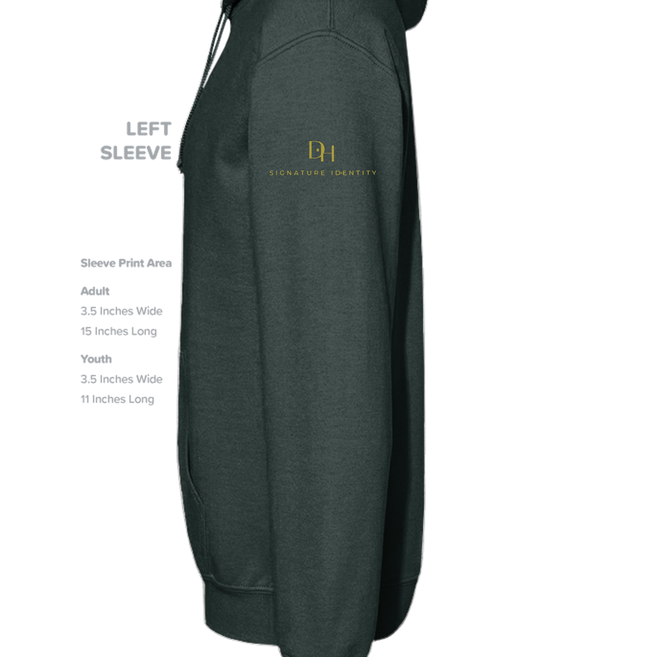 Fan Charcoal Heather - G185 - SLEEVE_LEFT