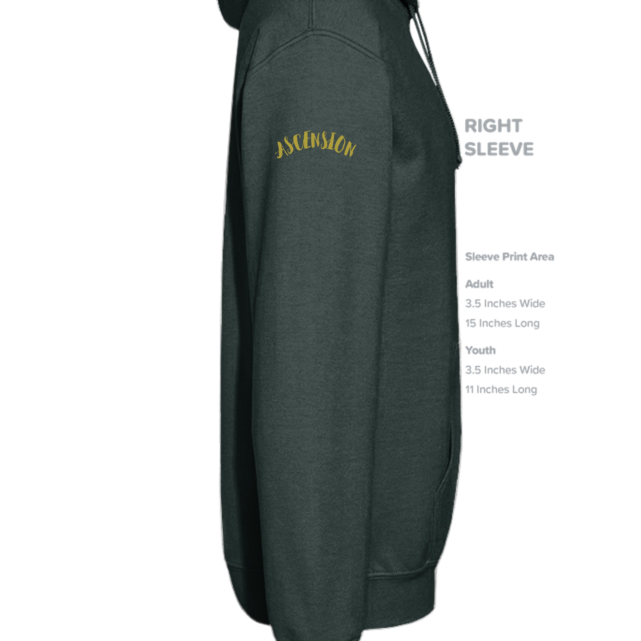 Fan Charcoal Heather - G185 - SLEEVE_RIGHT